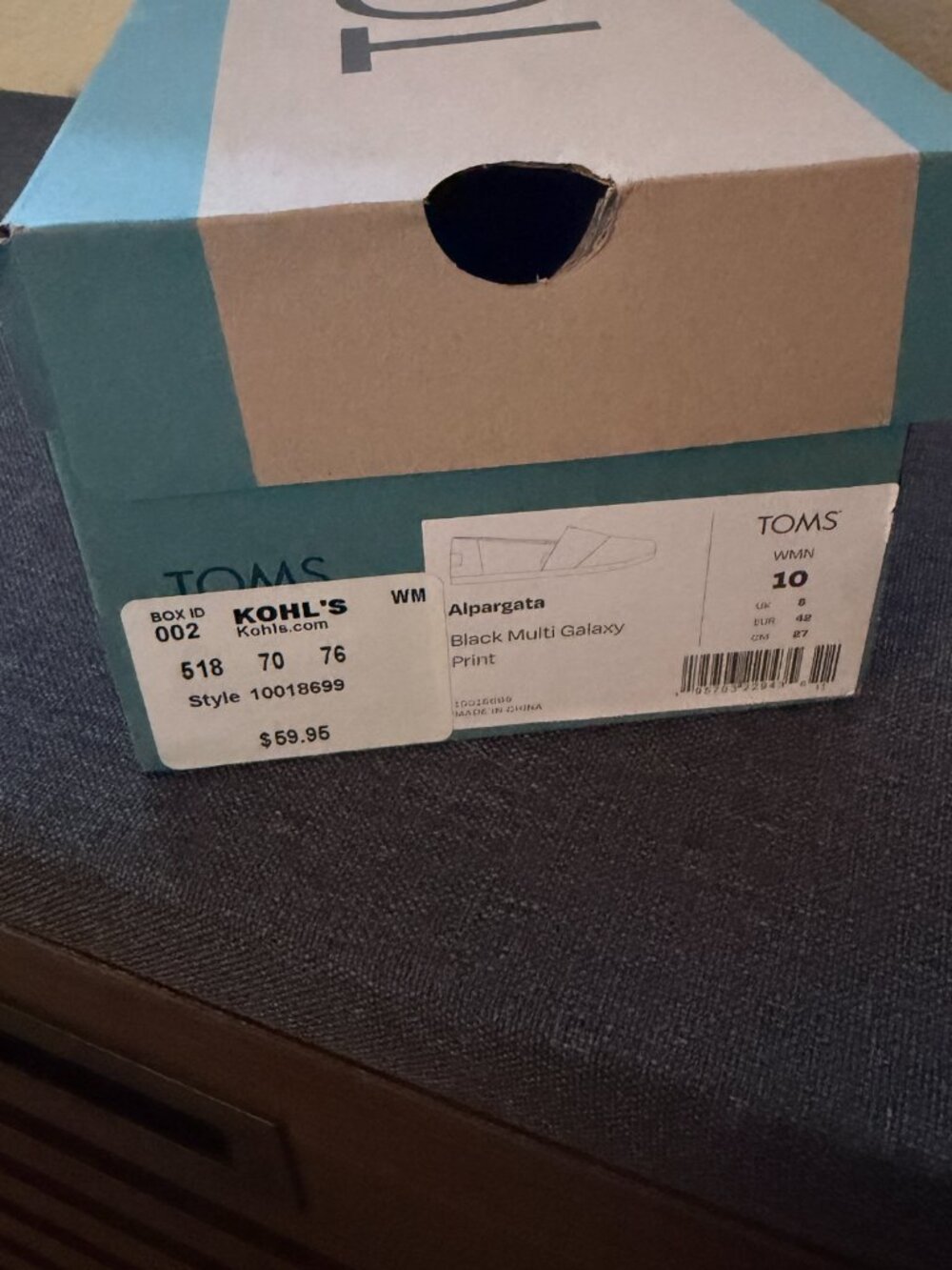 NWT! TOMS Galaxy Shoes, Women's 10 - Picture 5 of 13